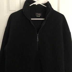 Olympia Sports~Men’s 3/4 zip fleece~black~medium